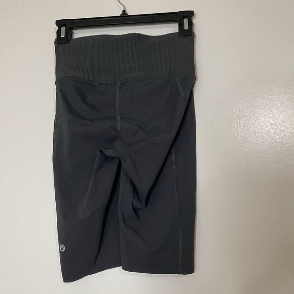 LULULEMON Dark gray Long line biker shorts size US 4 - Picture 2 of 5